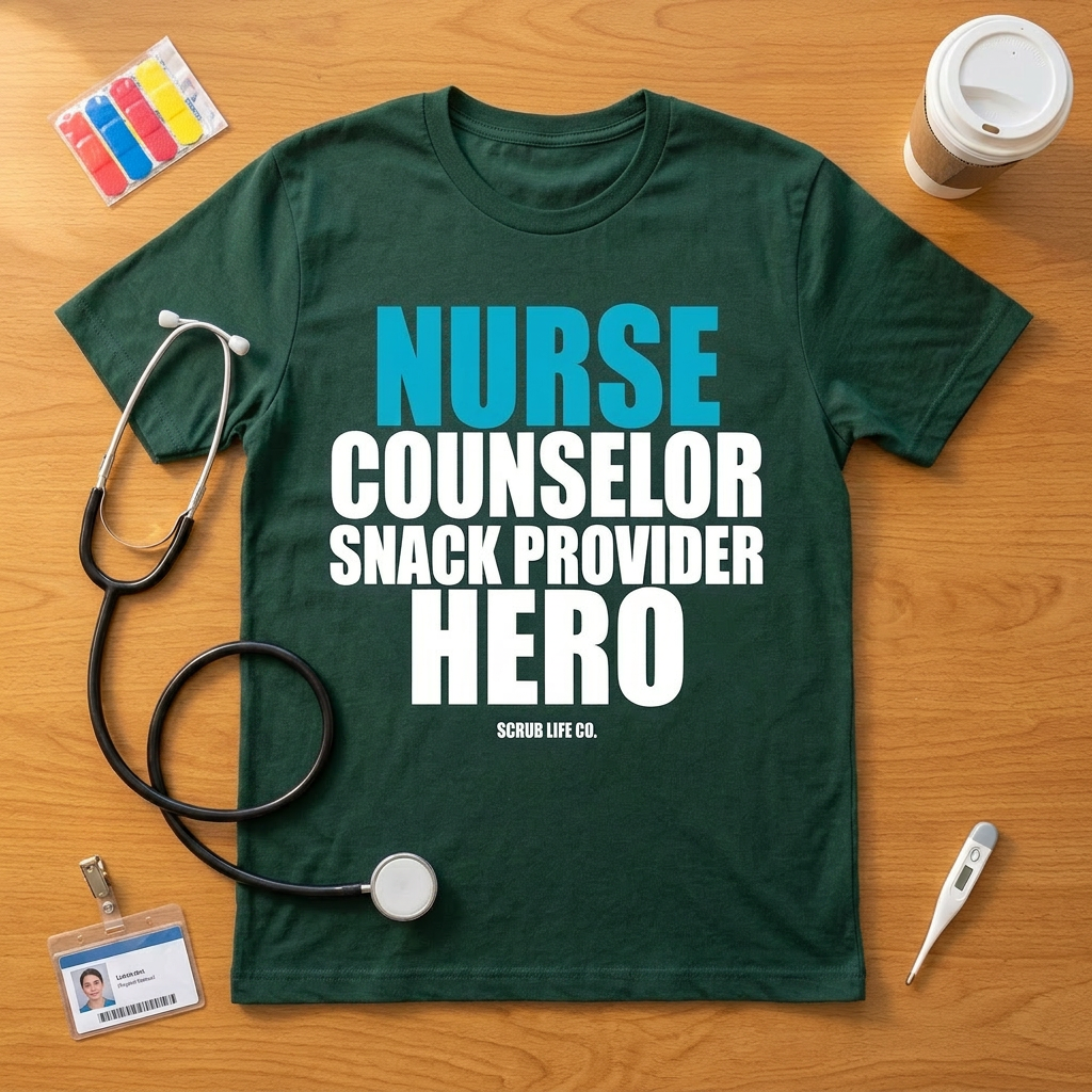 Nurse. Counselor. Snack Provider. Hero.