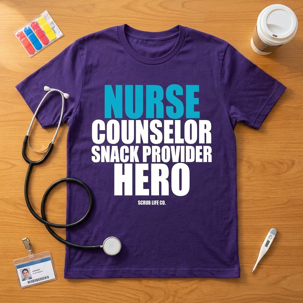 Nurse. Counselor. Snack Provider. Hero.